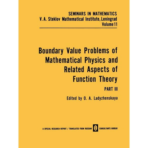 Seminars in Mathematics Boundary Value Problems of Mathematical Physics and Related Aspects of Function Theory, (Paperback)