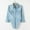 Sky Blue, variant on JingHai Denim Tops for Women Trendy Button Down Denim Shirt Tie Front Blouse 3/4 Sleeve Jean Chambray Crop Top Cardigan Blue M