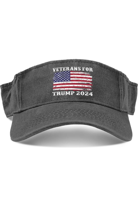 Veterans for Trump 2024 Caps Sun Visor Hat for Women Sun Visor Hat Retro Golf Hat