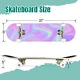 thumbnail image 2 of 31'' Complete Skateboard 7 Layer Canadian Maple Double Kick Deck Skateboards holographic foil colors 80s trend Skate Board for Beginner Adult Gifts, 2 of 5