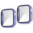 thumbnail image 1 of 2 Pack Hard PC Case with Tempered Glass Screen Protector Compatible with Apple Watch SE Series 6 Series 5 Series 4 40mm purple, 1 of 5