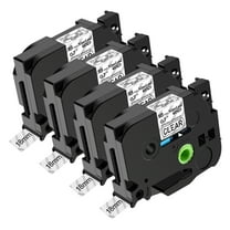 NineLeaf 5 Pack Compatible for Brother P-Touch Black on Clear TZe TZ Label Maker Tape TZe-S141 TZ-S141 18mm 0.7 in Extra Strength Laminated Label Tape