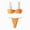 D174/Orange, variant on Afdoent Women's Bikini Sets Womens Lacing Backless Swimwear Summer Two Piece Bikini Swimsuits For Summer Beachwear
