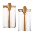 thumbnail image 2 of Organizador de tarros de especias de vidrio, cajón para granos de café, utensilios de cocina, tapa hermética, recipiente para condimentos 2 piezas, 2 of 8