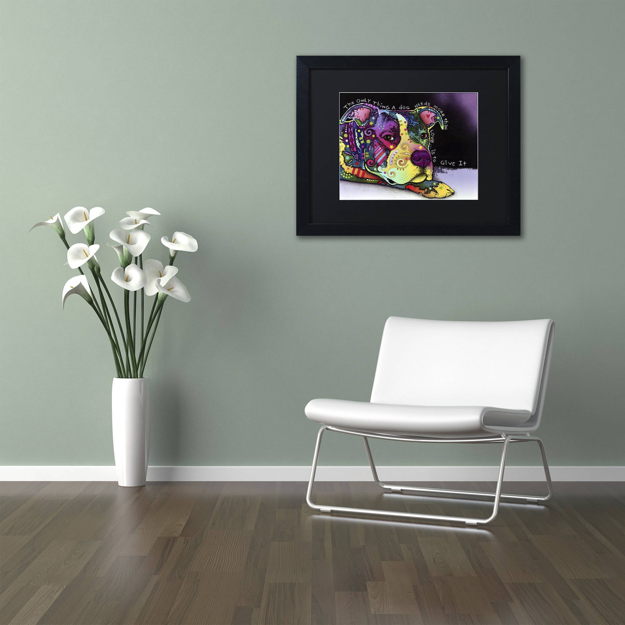 Trademark Fine Art "Affection" Canvas Art by Dean Russo, Black Matte, Black Frame