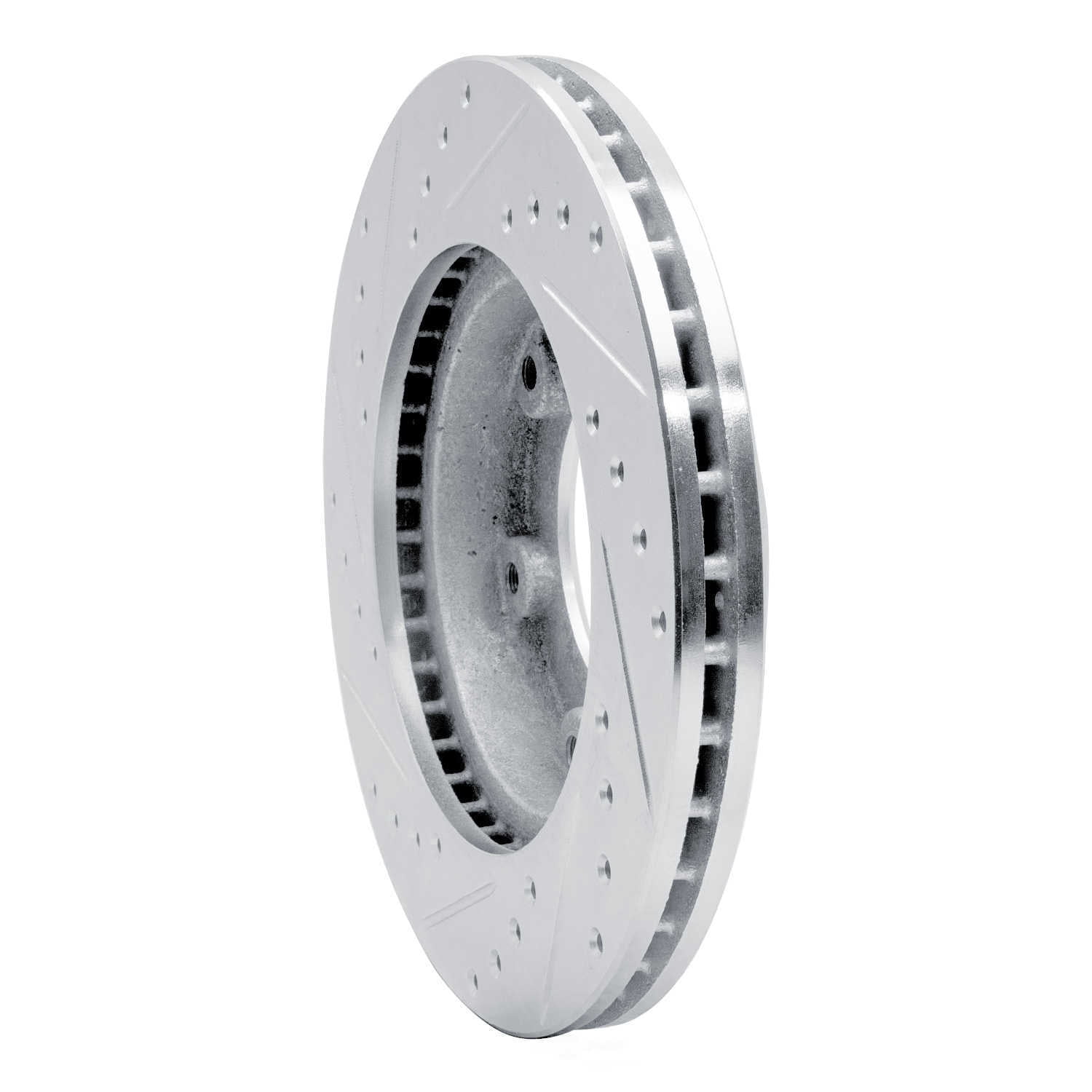 Dynamic Friction Company 631-76110R DFC Brake Rotor - Drilled And Slotted - Silver