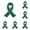 Green, variant on Red Awareness Ribbon Pin for Women, Cancer Awareness Brooch Shawl Clip, Ribbon Pin for Decoration, Inspiring Accessory for Health Reminder and Self Care (10 Pcs)