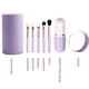 thumbnail image 3 of Juego de brochas de maquillaje de viaje portátiles 6 en 1, kit de 6 brochas cosméticas pequeñas y fáciles de llevar con soporte y espejo (morado), 3 of 4