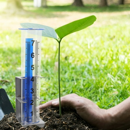HEMOTON Outdoor Rain Gauge with Stake Rainfall Measurement for Garden Yard and Patio Rainfall Measuring Tool with Holder Bracket