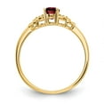 thumbnail image 2 of Primal Gold 14 Karat Yellow Gold Diamond and Garnet Birthstone Ring, 2 of 6