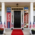 thumbnail image 4 of USA 250th Anniversary Patriotic Banners – Large Nylon American Flag Decorations with Grommets & Hanging Strap, Waterproof Outdoor/Indoor Decor for Porch, Yard, Balcony, 4 of 5