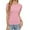 Pink, variant on IROINNID Women's Fashion Solid Color Round Neck Slim Fit Comfortable Short Sleeve Blouse Casual Tops Spring