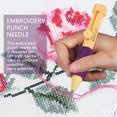 thumbnail image 2 of ZPSHYD Embroidery Pen Kit, Embroidery Stitching Needle Punch Pen Felt Template Kit Tool Plastic Punch Needles Craft for DIY Craft, 2 of 8