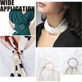 thumbnail image 4 of 10PCS Metal T-shirt Tie Clips Waist Buckle Clip Silk Scarf Buckles Ring Round Clothing Wrap Holder, 4 of 6
