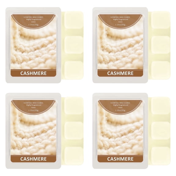 SCENTORINI Soy Wax Cubes for Wax Warmer, Strong Scent Fragrance Wax Tarts, Woolen Blanket Candle Melts Gift Set (4-Pack)