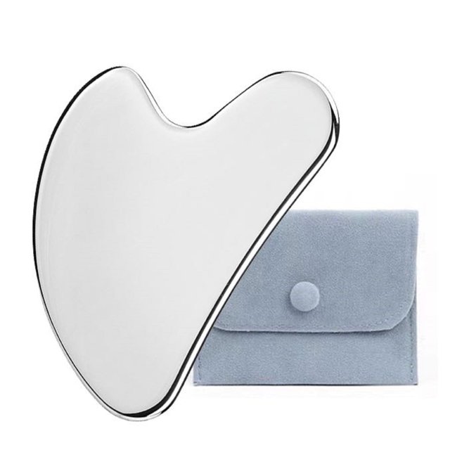 Herramientas faciales Gua Sha TelKeen de acero inoxidable antienvejecimiento