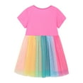 thumbnail image 2 of Emy Dola Toddler Girls Tutu Dresses Summer Short Sleeve Rainbow Tulle Party Dress for Girl 2-7 Years Easter Gift - 1 Piece Butterfly, 2 of 8