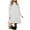 White, variant on Long Sleeve Dress for Women Crew Neck Empire Waist Tunic Dress with Pockets