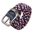 thumbnail image 4 of Braided Canvas Stretch with Covered Leather Buckle Unisex Woven Canvas, 4 of 7