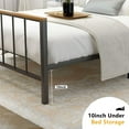 thumbnail image 5 of SESSLIFE Full Size Metal Bed Frame with Headboard and Footboard, No Box Spring Needed Platform Bed, Mattress Foundation, Heavy Duty Steel Slat Support, Under-Bed Storage, Vintage Style, 5 of 9