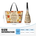 thumbnail image 4 of Gaeub Thanksgiving With A Grateful Heart Print Beach Bag,Large Tote Bag,Waterproof Sandproof Women Tote Bag,Pool Bag with Zipper for Gym Grocery Travel, 4 of 7