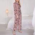 thumbnail image 3 of Pofeuu Cute Calf Print Womens Pajamas Set Long Sleeve Sleepwear Button Down Nightwear Soft Pj Lounge Sets Button Down Pajamas Women-Medium, 3 of 7