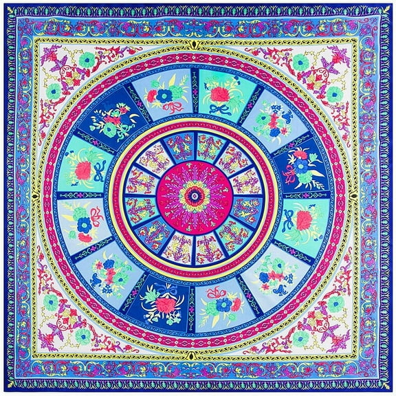 STP GOODS Evening Shawl and Wrap for Women Kaleidoscope Silk Shawl 51x51'' (130 * 130 cm) Travel Scarf Tops Fashion Shawl for Wedding