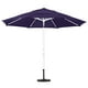 11' Aluminium Marché Umbrella Collier Inclinaison DV Mat Noir/soleil/bleu Pac – image 2 sur 2