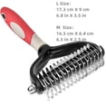 thumbnail image 1 of Pet Grooming Brush, 2 Sided Undercoat Rake for Dogs & Cats, Professional Deshedding Brush and Dematting Tool, 1 of 5