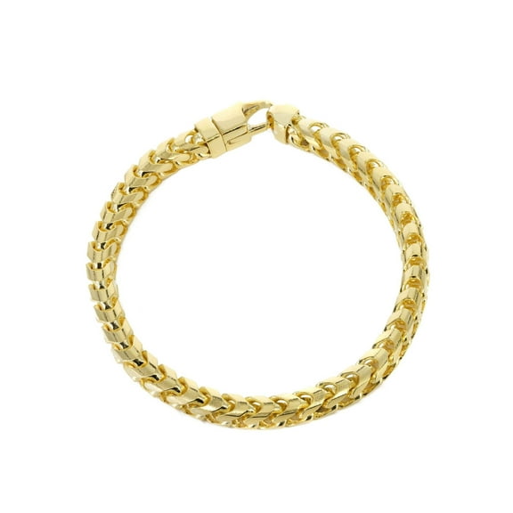 Solid Mens Franco Bracelet 10K/14K Yellow Gold