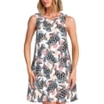 thumbnail image 1 of Easygdp Turtle para Vestido Transpirable de Mujer, Vestido Suelto de Manga Corta con Pliegues y Bolsillos para el Verano, 1 of 7