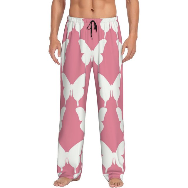 Balery Butterfly 2 Pantalones de pijama para hombre, pijama ultraligero, pantalón de descanso-Medium