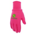 thumbnail image 3 of John Deere JD00003 Jersey Gloves - 10 oz Jersey Gloves for Youth, Ribbed Knit Wrist, Polyester/Cotton Fabric, Straight Thumb, Pink, 3 of 5