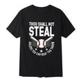thumbnail image 5 of JLFKNG Mens Summer T-Shirts Summer Baseball Graphic Plus Size T Shirt Printed Solid Color Short Sleeve Fit For Hiking, Camping Or Other Outdoor Sports, 5 of 5