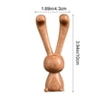 thumbnail image 4 of Long-Eared Rabbit Shaped Wooden Scalp Massage Comb, Wooden Nose Gua Sha Tool for Face and Body, Traditional Meridian Acupoint Massager （Khaki）, 4 of 8