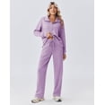 thumbnail image 4 of Pinspark Lounge Sets for Women Side Slit Sweatshirt Straight Leg Sweatpants with Pockets 2 Piece Matching Set Fall Fashion Sweatsuit Activewear Tracksuit, 4 of 5