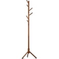 thumbnail image 2 of Wooden Tree Coat Rack Stand, 6 Hooks - 3 Adjustable Sizes Free Standing Coat Rack, Hallway / Entryway Coat Hanger Stand for Clothes, Suits, Accessories, 2 of 7