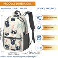 thumbnail image 3 of French Bulldog and Anchor Cream 17" School Backpacks for Teens,Waterproof Oxford Fabric,S-Shape Padded Straps for School,Travel,Hiking,Camping, 3 of 6