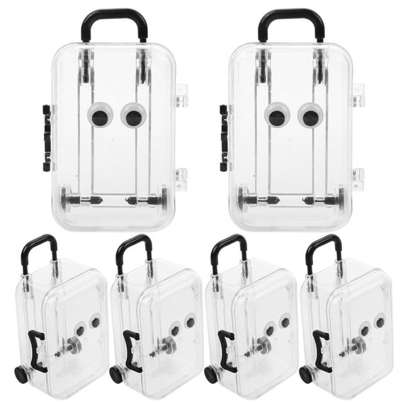 HOMEMAXS  6 Pcs Transparent Trolley Case Organizers Clear Suitcase Travel