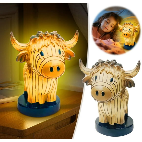 BAOPAI Yak Resin Table Lamp With Unique Design For Bedroom Nightstand Home Decor Gift Idea For Christmas And New Year