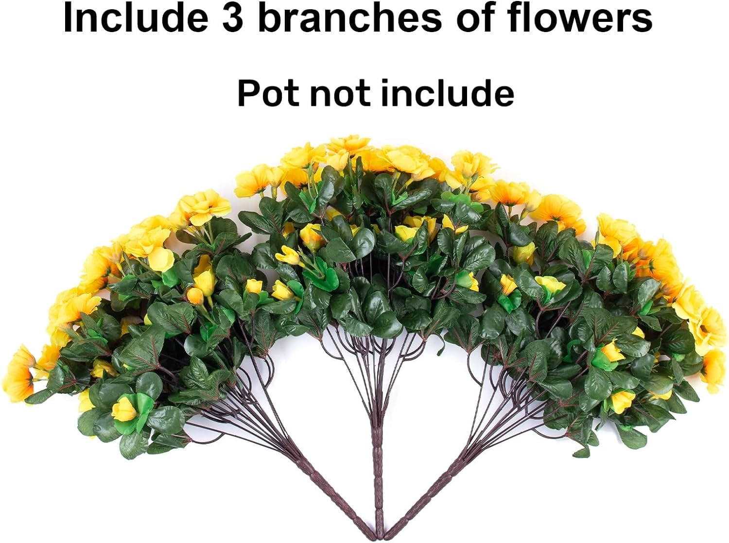 Artificial Fake Outdoor Flowers Plants for Spring Home Decoration, Faux Silk Red Camellia UV Resistant Realistic Look Real for Planter Outside Front Door Porch Patio Balcony, 3 Bundles