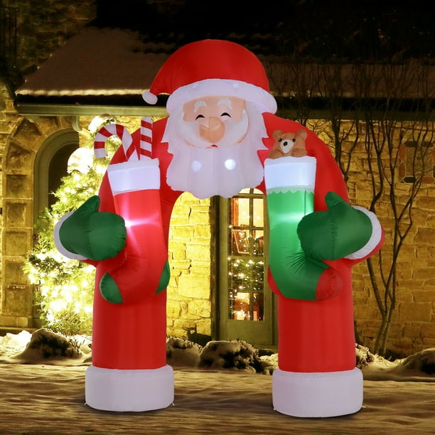 11' Christmas Inflatable Archway Indoor Outdoor Decoration Santa Claus