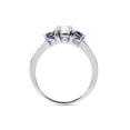 thumbnail image 3 of 1ct Treated Blue Diamond 3 Stone Engagement Ring 14K White Gold, 3 of 4