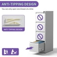 thumbnail image 5 of Metal File Cabinets, 4 Drawer Metal Vertical File Cabinet with Lock Office Home Steel Vertical File Cabinet for A4 Legal/Letter Size, White Office File Cabinets,Metal Steel File Cabinets, 5 of 14