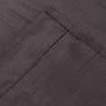 thumbnail image 3 of Sapphire Home 2 Panel Faux Silk Solid Curtain Drapes with Rod Pocket 54" Total Width by 36" L, Solid Color Curtain Panels for Any Bedroom or Patio Door - Semi Sheer Panels, Myra 36" - Charcoal, 3 of 4