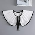 thumbnail image 5 of Camicover Women’s Neck Ruff Mini Cap Crop Top Collar Detachable Dickey Collar Fake Faux Collar Half Shirt Blouse, 5 of 8