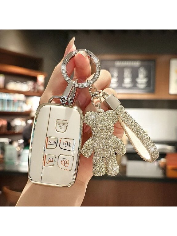 TPU Car Remote Key Cover Case Fob For Land Rover Range Rover Sport Evoque Freelander2 For Jaguar XF XJ XJL XE XKR XK Keychain