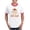 Red/White, variant on - Boo Haw: Playful Ghostly Design Men's Ringer T Shirt - 100% Cotton Ringed T-Shirt