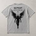thumbnail image 3 of Repent Christian Graphic T-Shirt, Unisex Faith Angel Wings Tee, 3 of 9