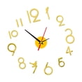 thumbnail image 4 of Reloj de pared creativo DIY con pegatinas, reloj DIY sin marco, grande y moderno para dormitorio Oro, 4 of 7